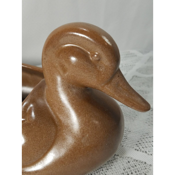 Quaint Retro Frankoma Mallard Duck Planter for Rustic Farmhouse Decor - Picture 9 of 10